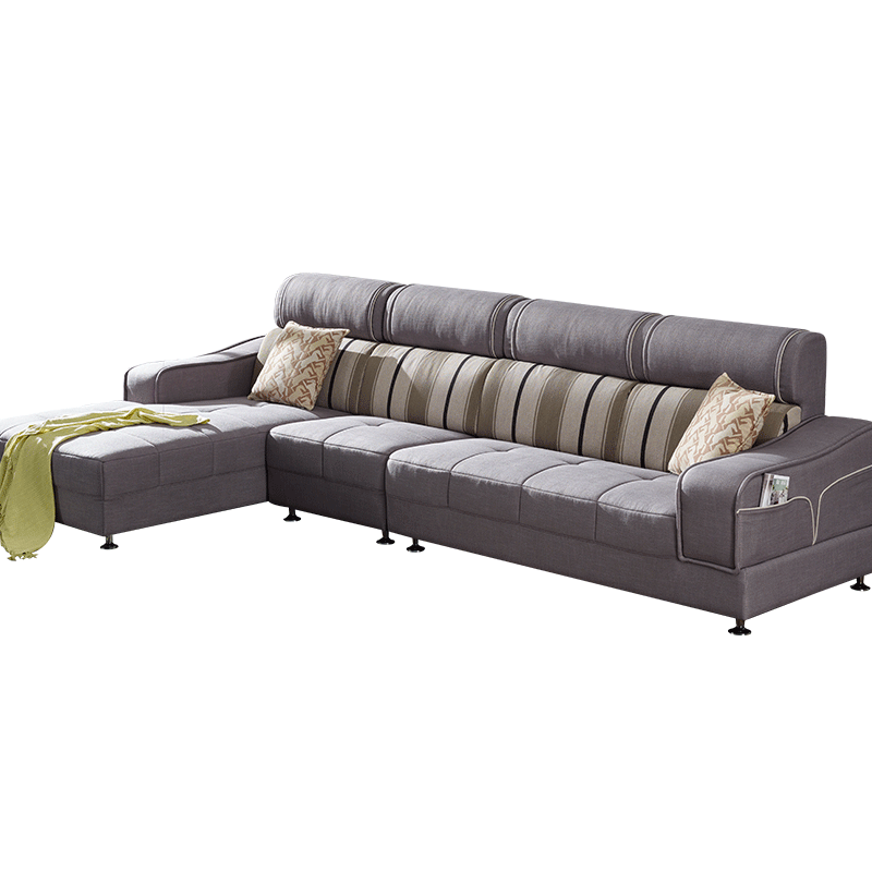 双虎家私 北欧布艺沙发组合现代简约客厅经济型整装小户型沙发502