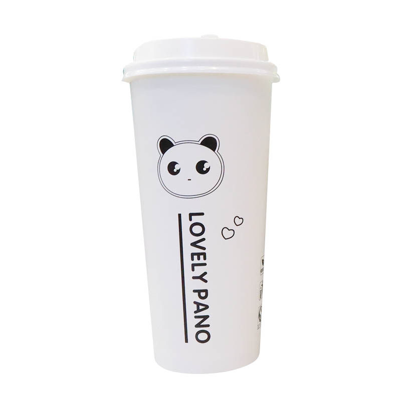 热饮奶茶纸杯400/500/700m商用豆浆杯子一次性带盖一次用纸用定制