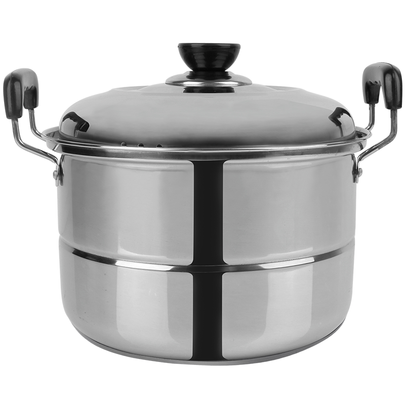 美家厨帮30cm加厚不锈钢蒸锅1层小号 家用一层电磁炉单层厨房锅具