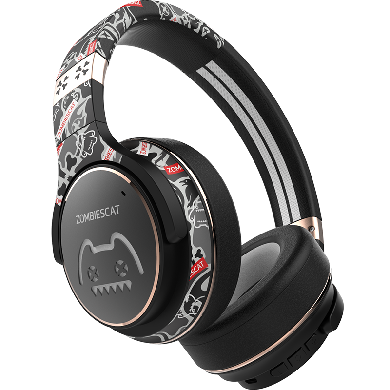 主动降噪森麦音魔魔鬼猫蓝牙耳机头戴式无线耳麦索尼手机通用音乐