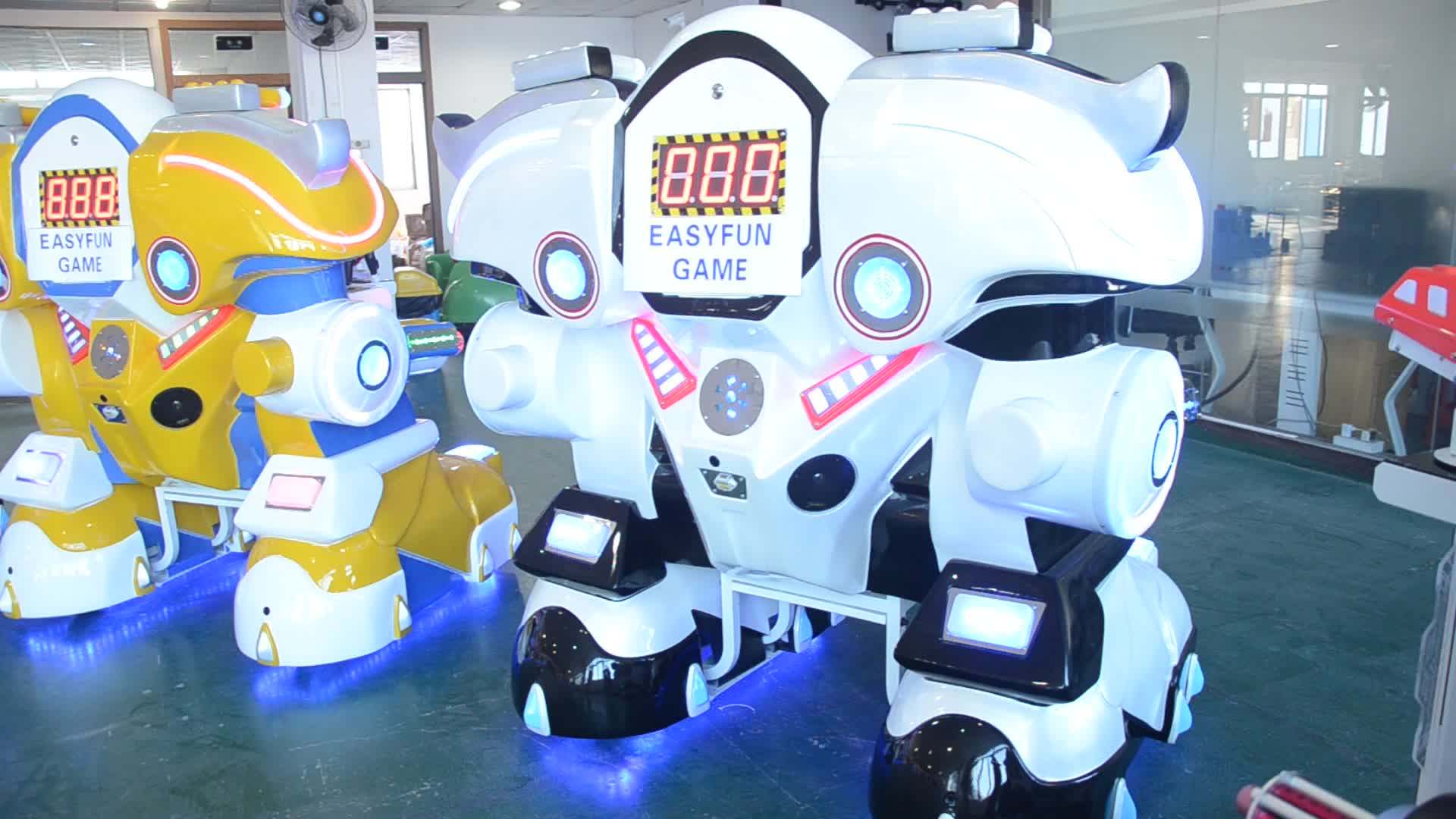 步行机器人儿童骑机器人街机游戏机 - buy kiddie ride game machine