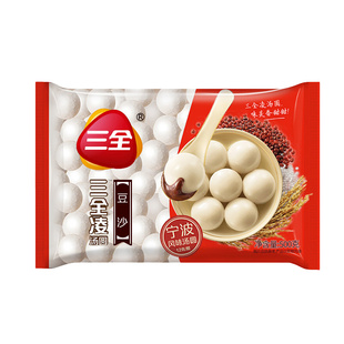 三全黑芝麻/豆沙/花生汤圆455g宁波风味冷冻速食元宵汤团甜点