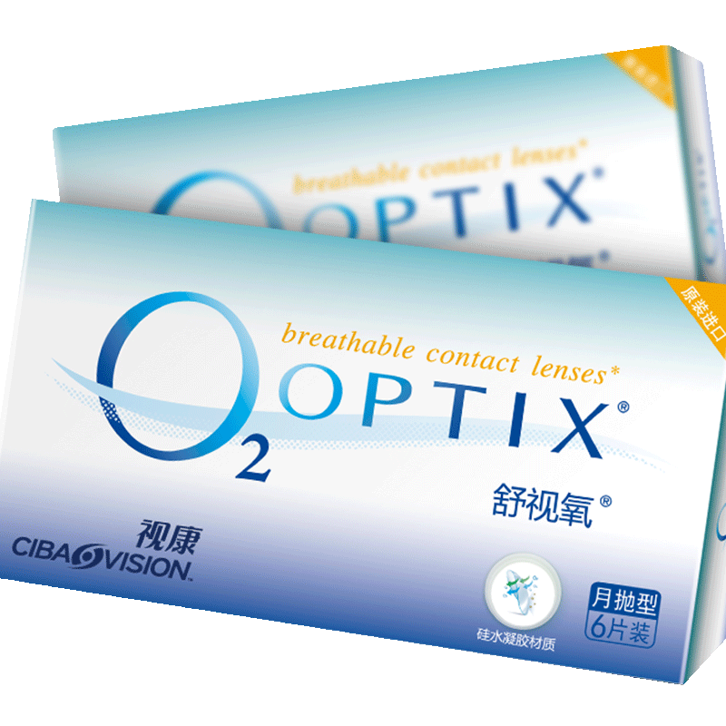 爱尔康视康隐形眼镜月抛舒视氧舒适氧6片硅水凝胶水润原装进口 - 目邻