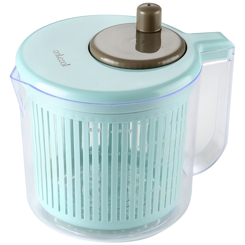 onlycook 厨房沙拉蔬菜脱水器 家用洗菜甩菜神器甩干机甩水甩干器