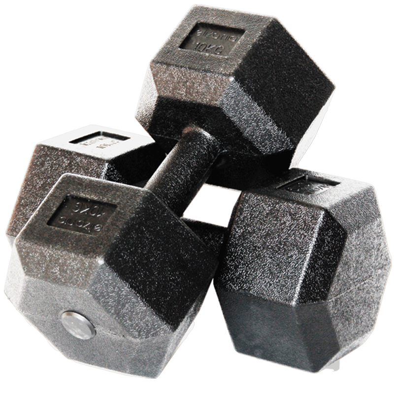 六角哑铃男士健身家用10公斤20kg一对包胶哑铃健身器材练臂肌