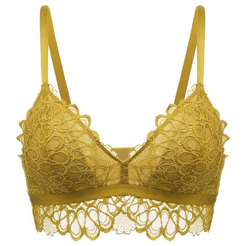 hsia遐 法式三角杯内衣女bralette不空杯中小胸薄款无钢圈文胸 - 遐