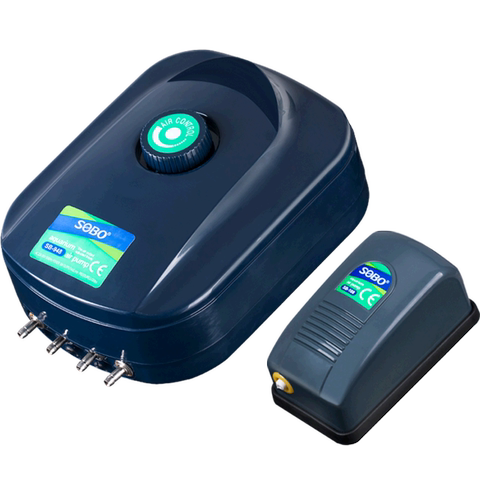 松宝四孔增氧泵可调节气量氧气泵鱼缸静音打氧机鱼池大型增氧器