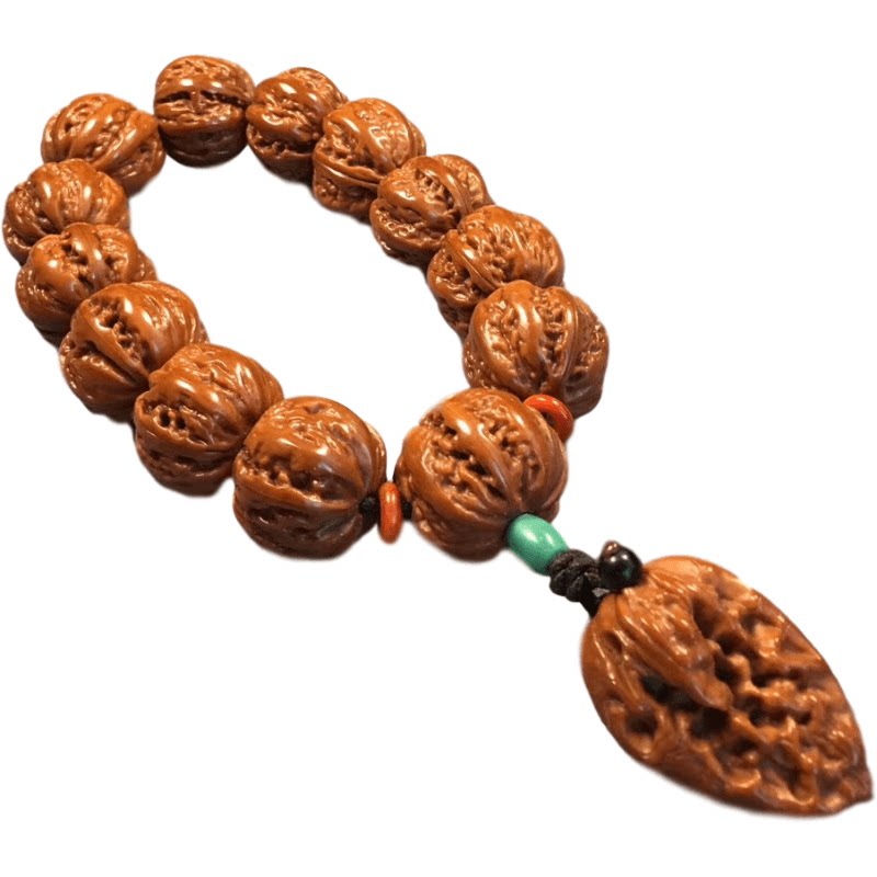 精品野生蛤蟆头小核桃手串蚂蚁纹文玩佛珠磨盘秋子房山门头沟延庆