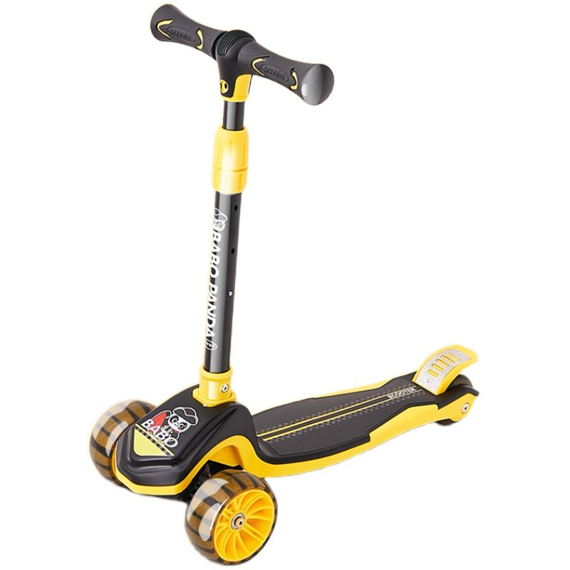 松克儿童滑板车1-12岁小孩溜溜车3岁6岁宝宝闪光四轮踏板滑滑车