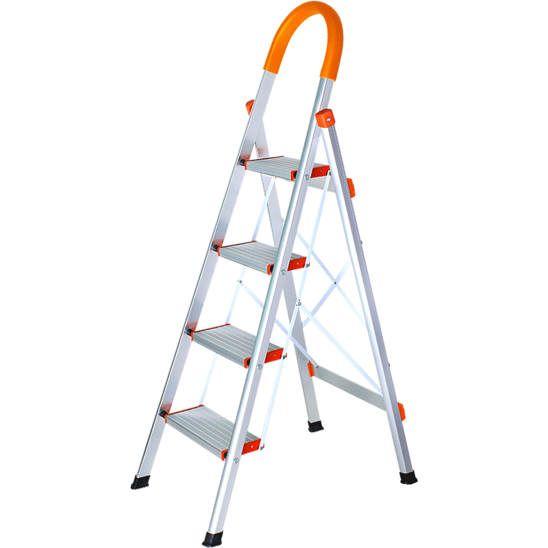 百佳宜折叠家用梯子铝合金加厚五步梯多功能梯人字梯伸缩工程楼梯