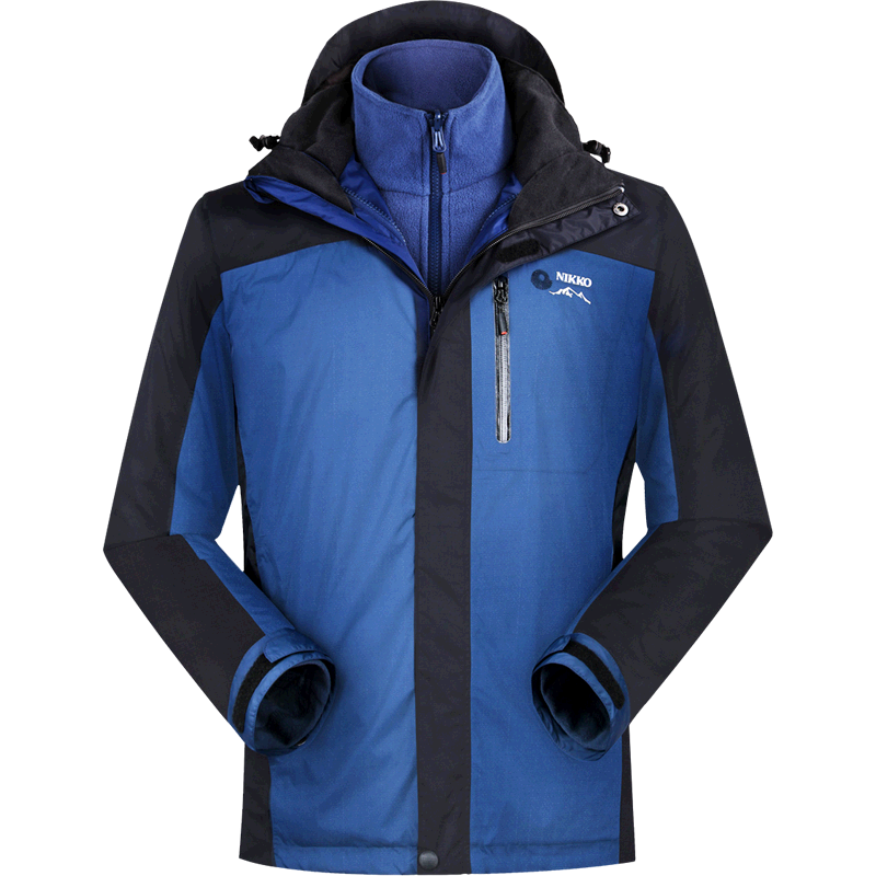 【品牌清仓】nikko日高户外冲锋衣登山服三合一加厚外套正品折扣