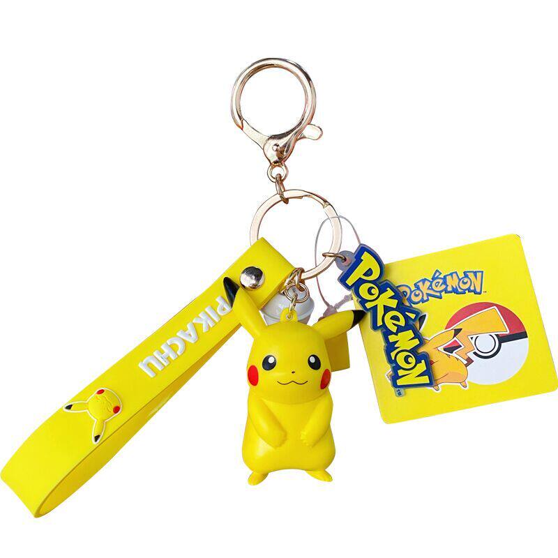 卡通钥匙扣女正版皮卡丘可爱钥匙挂件男女书包挂件公仔汽车钥匙链