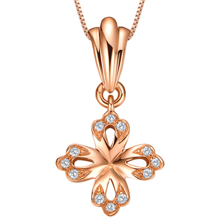 zbird/钻石小鸟18k金项链坠-花样年华-钻石项坠挂件不含链-正品 券