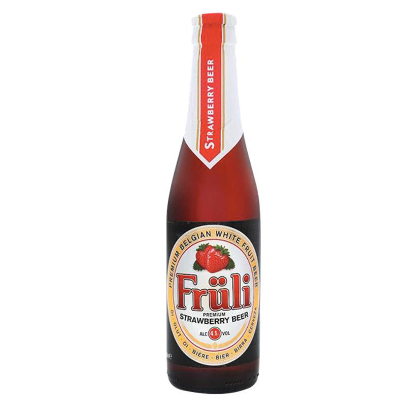 12瓶装草莓酒fruli比利时芙力草莓啤酒进口精酿芙丽果味女士酒