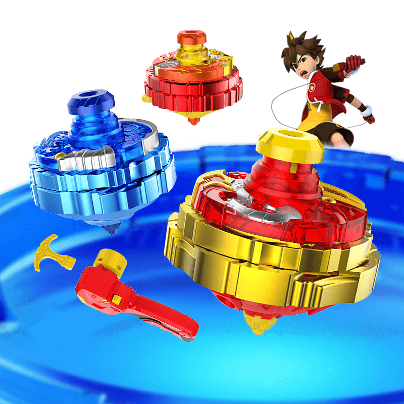 三宝超变战陀陀螺玩具新款儿童拉线旋转合体三星红龙圣焰梦幻男孩