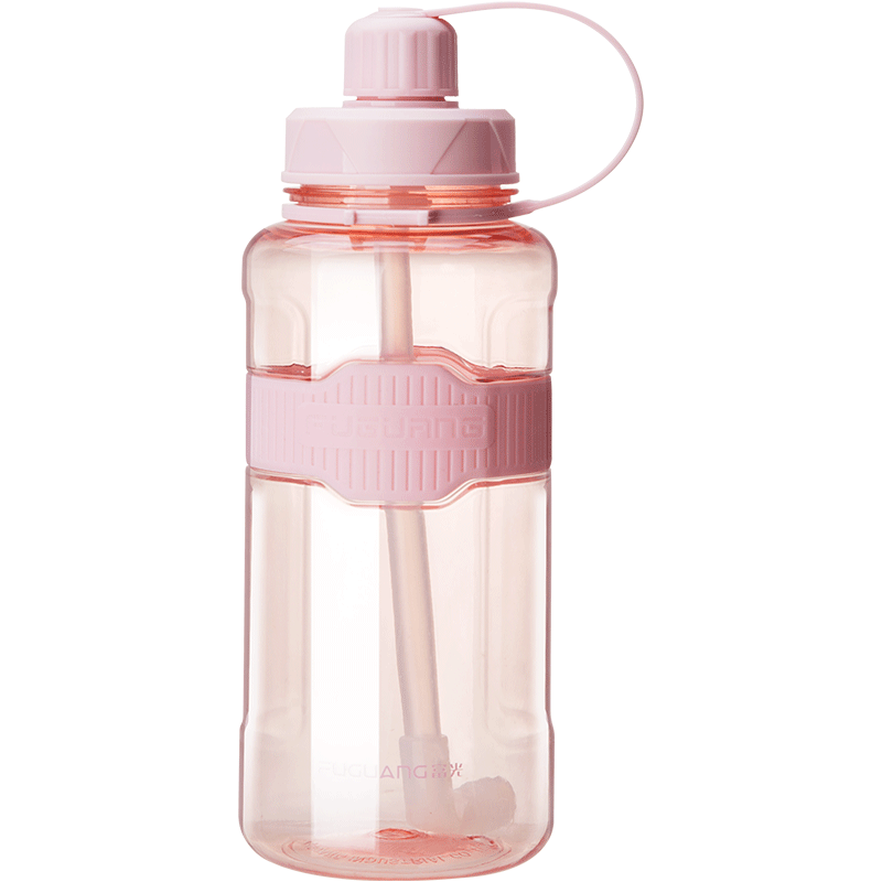 富光水杯女可爱塑料便携吸管太空杯子超大容量夏天运动水壶2000ml