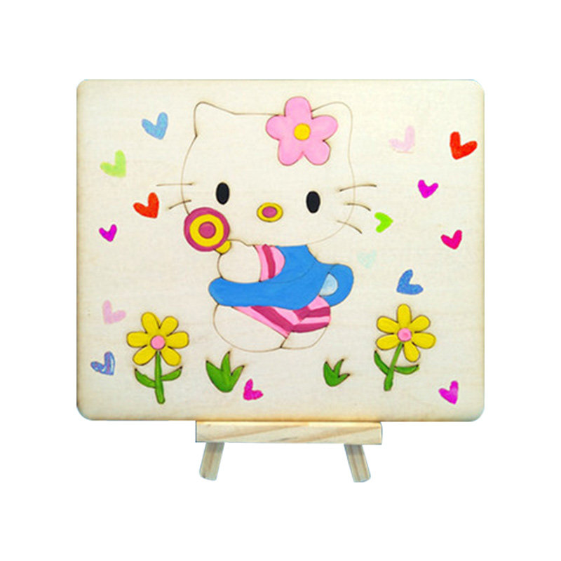 儿童画板木diy涂鸦创意美术用品手工幼儿园美工绘画材料制作玩具