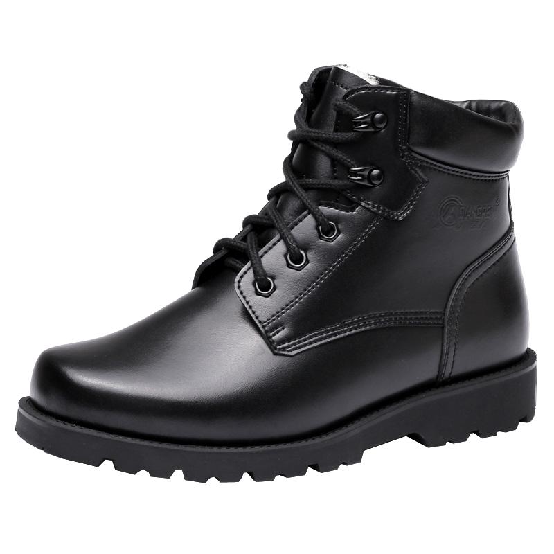 3515强人羊毛皮鞋男棉鞋冬季保暖加绒加厚棉皮鞋东北防寒雪地靴男