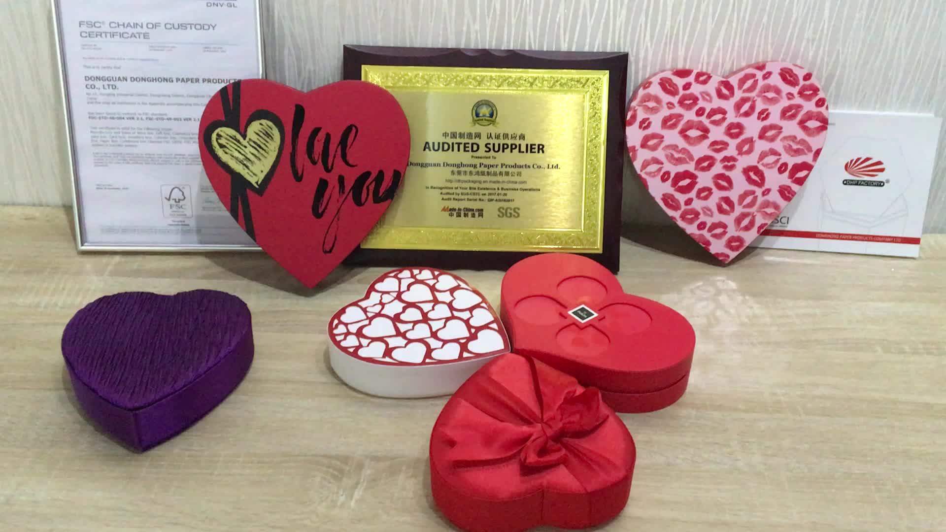 heart shape design luxury candy wedding favor box
