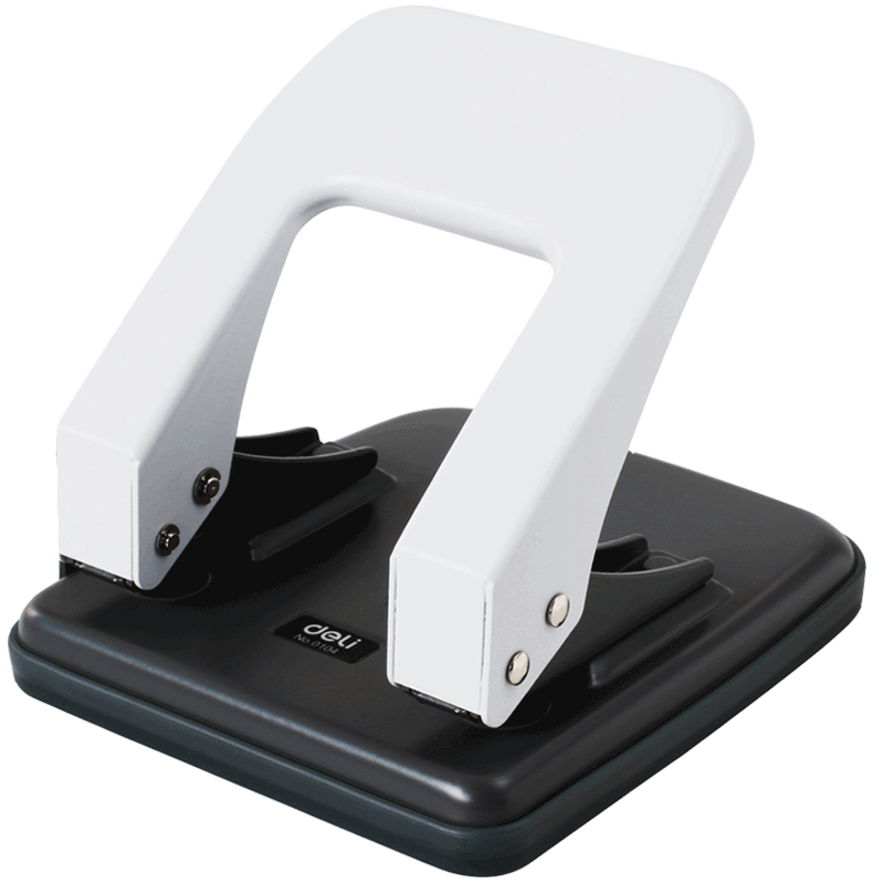 得力打孔器文具文件装订手工打孔机双孔办公a4纸张圆孔手动打洞器活页