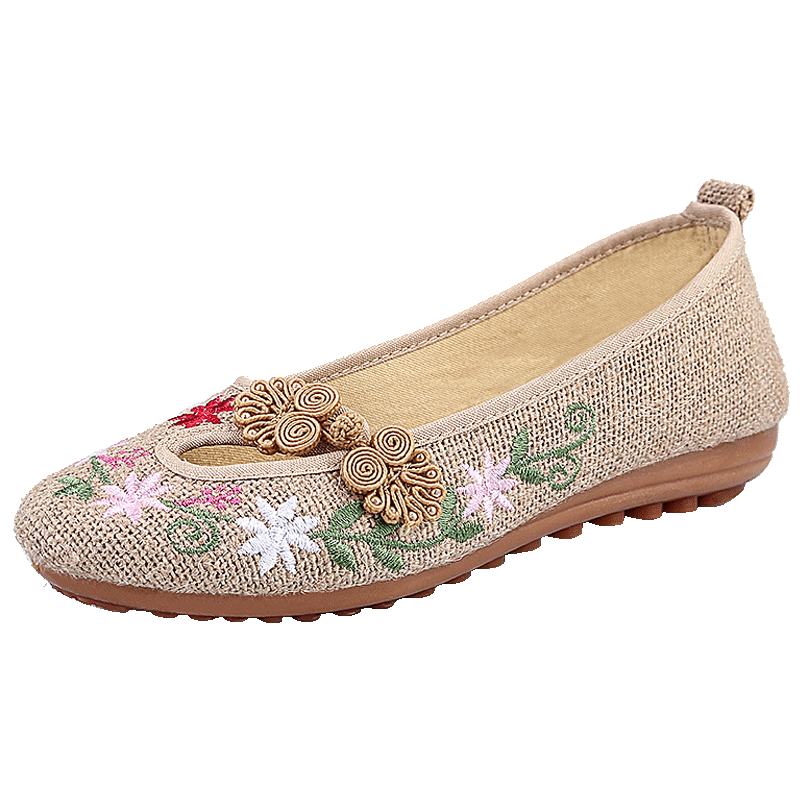 老人美奶奶鞋中老年妈妈绣花鞋女老北京布鞋软底防滑古风汉服鞋