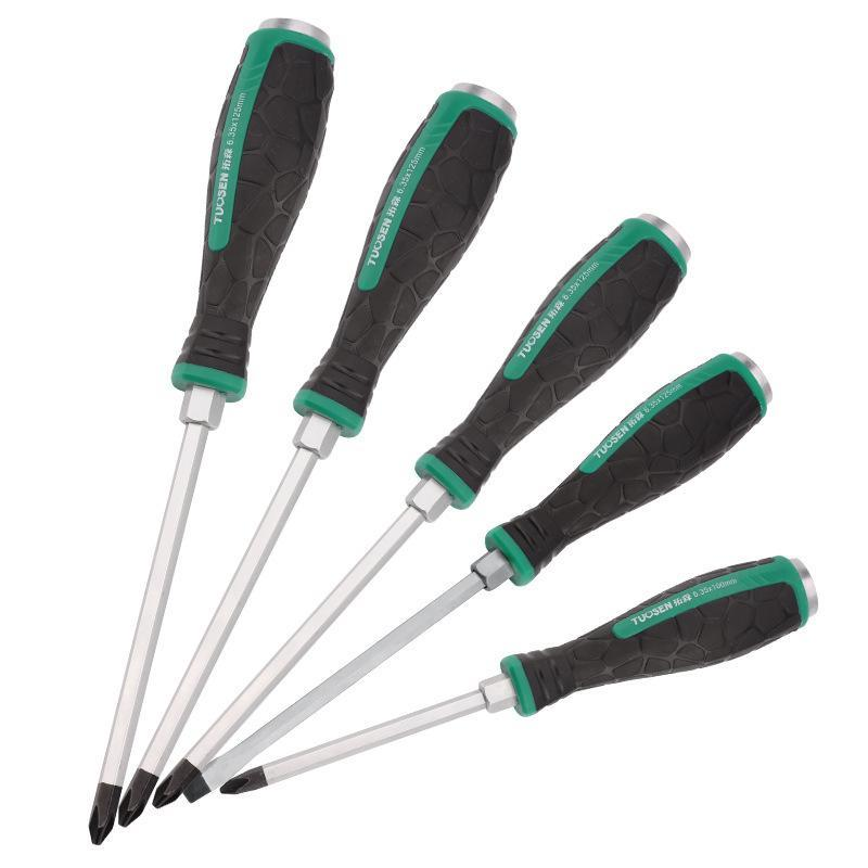 拓森穿心螺丝刀可敲击强磁螺丝批起子改锥一字十字通心平口起子批