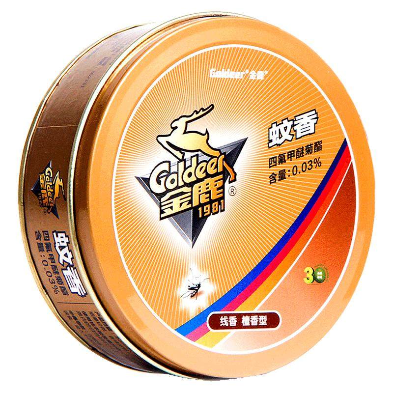 金鹿檀香蚊香驱蚊家用厕所用卫生间除臭神器室内熏香盘香