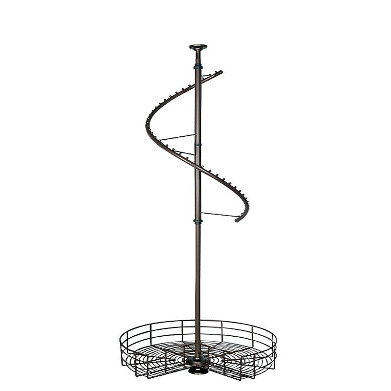 衣柜转角旋转衣架360度裤架挂衣杆衣帽间拐角收纳拉篮功能五金件