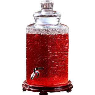 彪王泡酒玻璃瓶带龙头20斤泡酒坛子无铅加厚玻璃酿酒罐酒缸酵素瓶 券