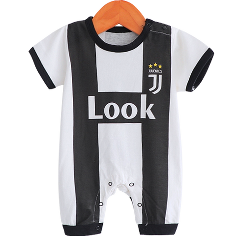 新生幼儿婴儿连体衣服足球服0男女宝宝夏装1岁3个月6球衣12套装