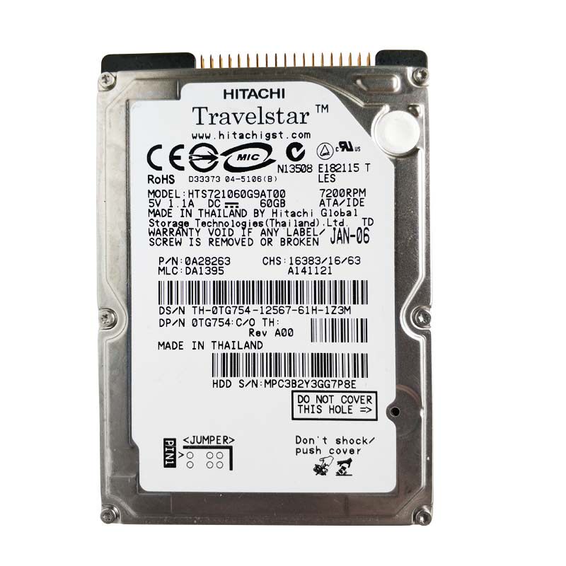 40g5400转8m并口ide笔记本硬盘25寸