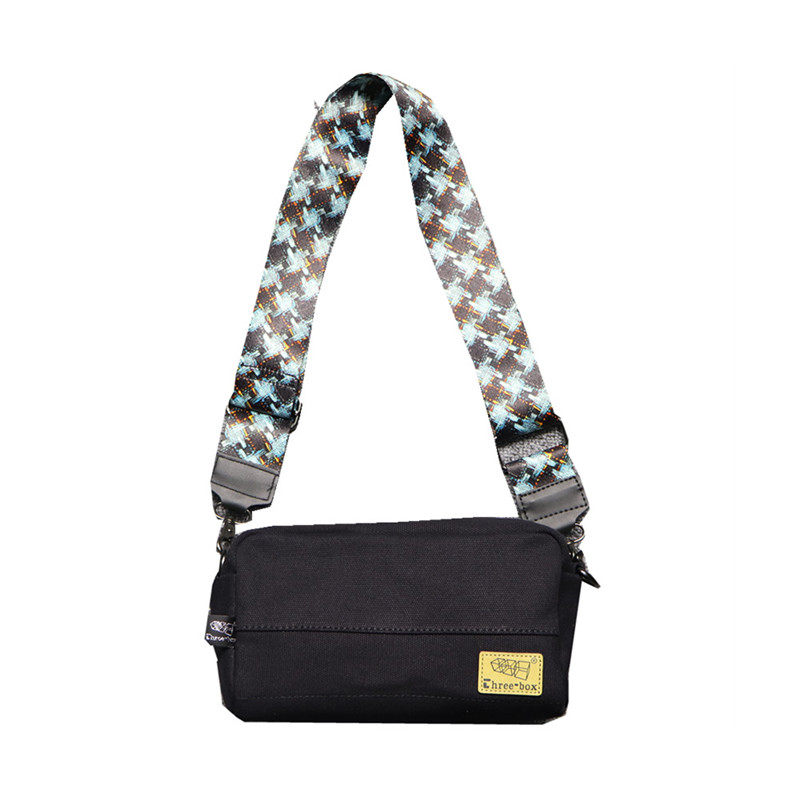 threebox韩版日系男包包青年潮流男士帆布单肩包休闲斜挎男背包