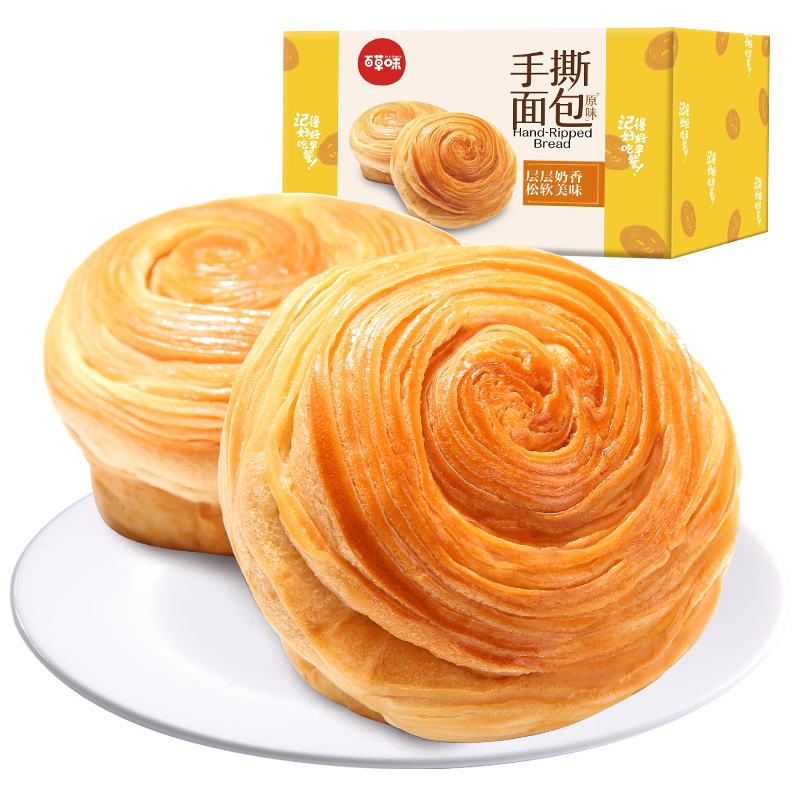 天猫超市百草味手撕面包1kg