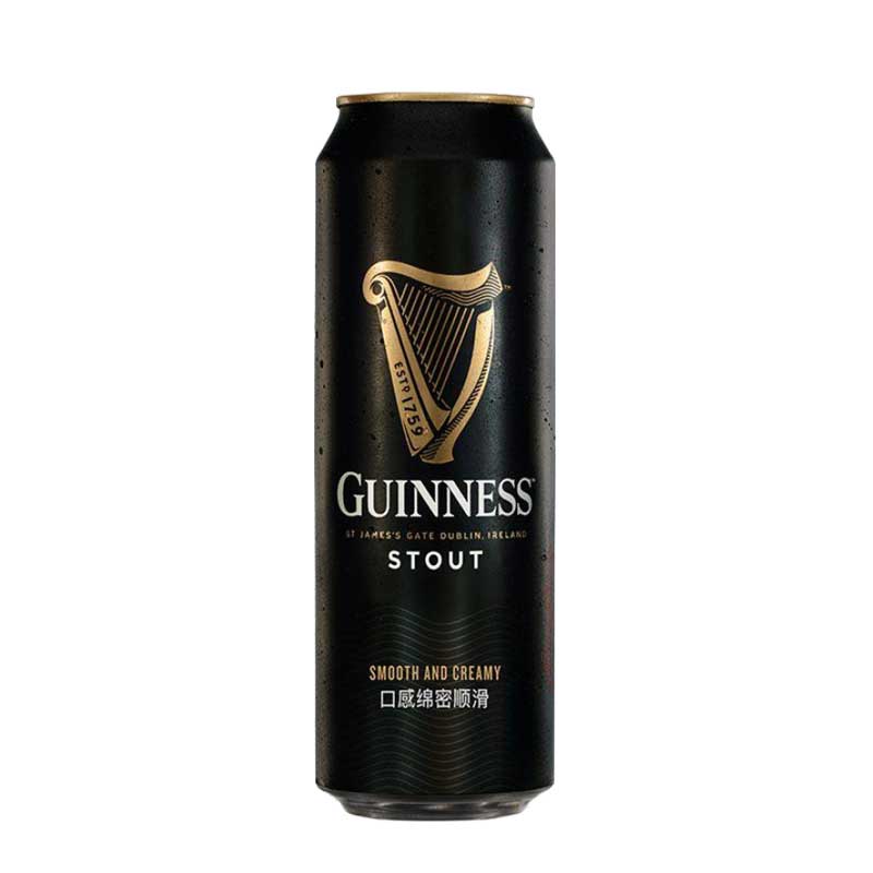【4月14日到期】guinness健力士司陶特爱尔兰啤酒440ml*4黑啤