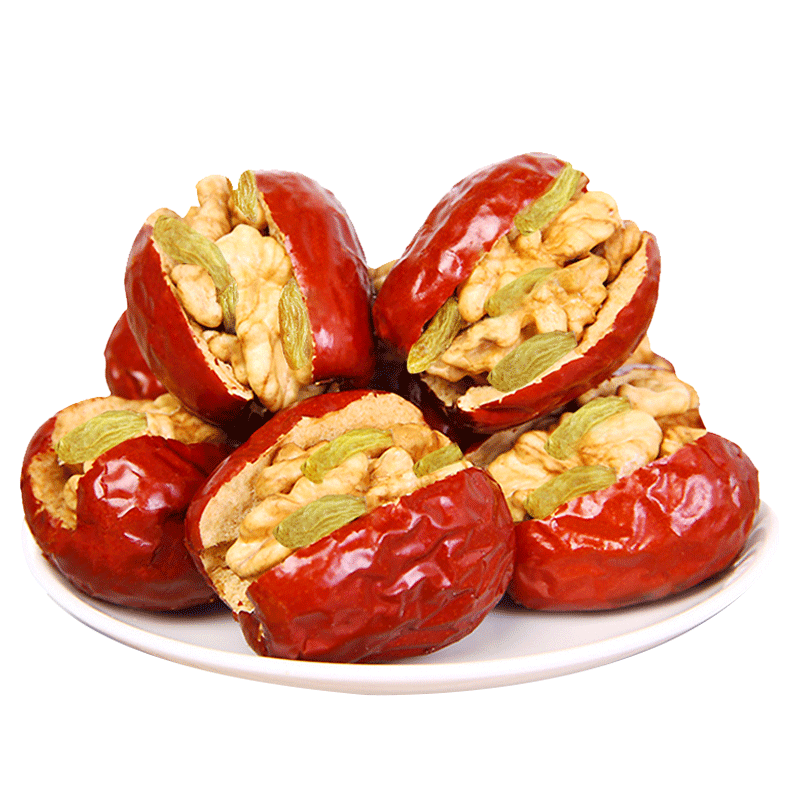 枣丫丫红枣夹核桃仁加葡萄干1500g新疆级夹心枣抱抱