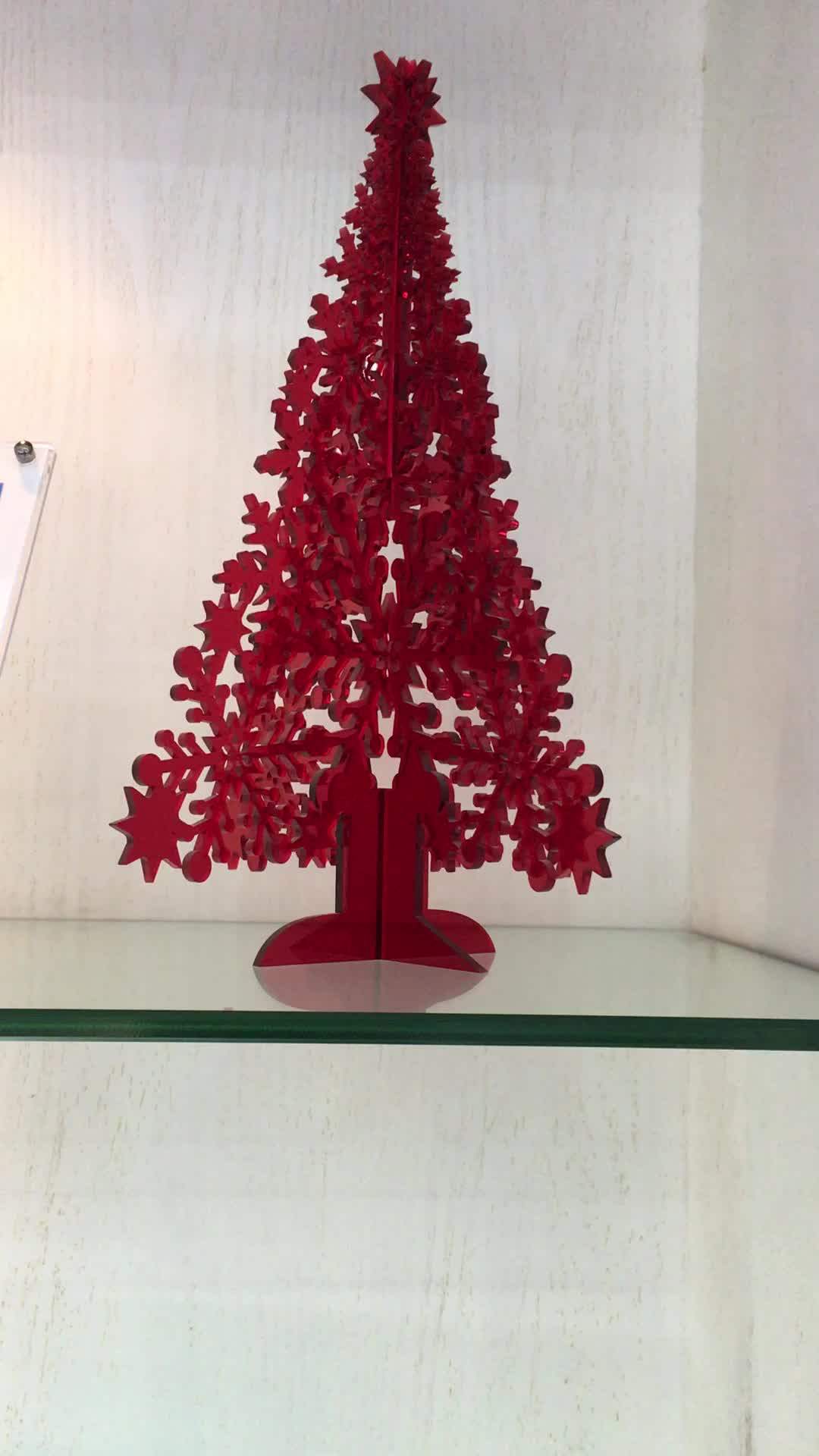 更便宜的艺术品激光切割丙烯酸圣诞树装饰