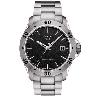 tissot天梭瑞士官方正品v8运动休闲潮流机械钢带男表