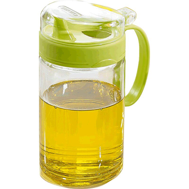 茶花油壶防漏玻璃瓶厨房家用塑料油罐酱油瓶醋壶大号小号玻璃油瓶