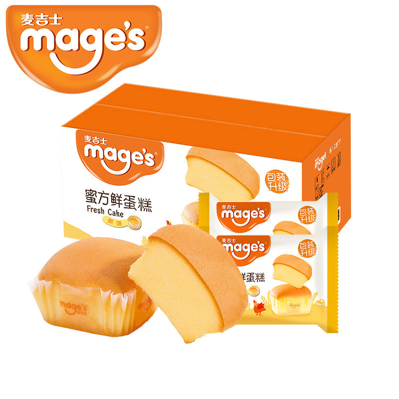 麦吉士蜜方鲜蛋糕1280g早餐面包糕点心手提礼盒零食整箱包邮多省