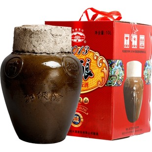 古越龙山 绍兴黄酒2017年冬酿手工原酒花雕酒加饭酒大坛酒10kg 券