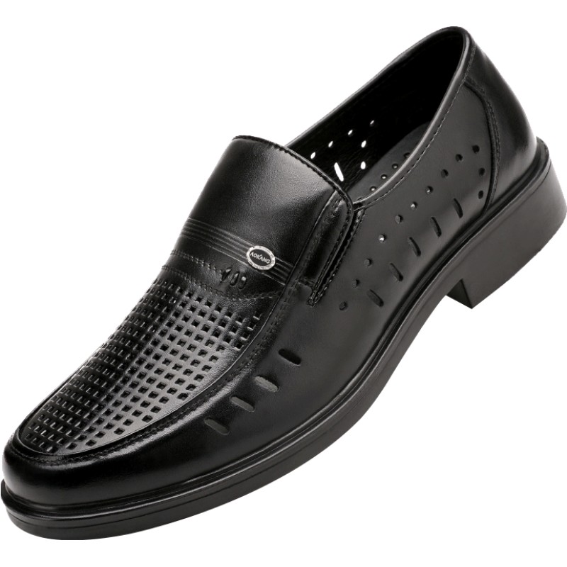 奥康男凉鞋 男士凉皮鞋男夏季商务中老年爸爸鞋父亲鞋真皮皮凉鞋