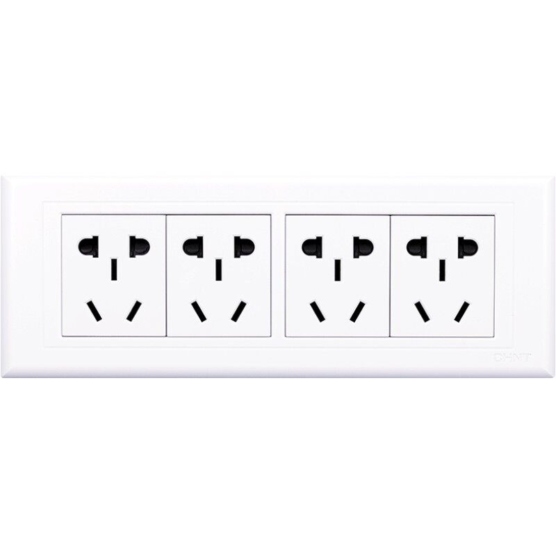 正泰118型墙壁开关插座原12孔多功能s四位四插电源插座面板五孔