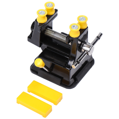 阿斯珈迷你台虎钳吸盘式小型台钳桌虎钳模型台钳核雕微雕夹床台钳