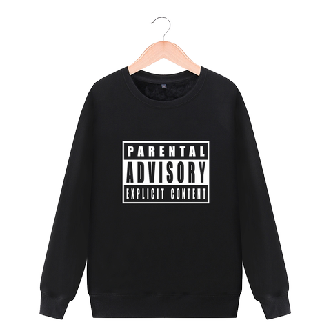 攀威摇滚 说唱rap 脏标 parental advisory 潮牌男女卫衣外套衣服