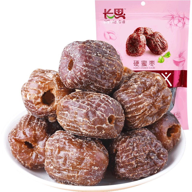 长思无核阿胶硬蜜枣400g大枣红枣枣干礼包休闲零食小吃蜜饯特产