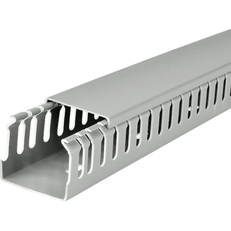 塑料线槽pvc灰色40*25明装100米/箱走线槽方形美化装饰藏线收线扣