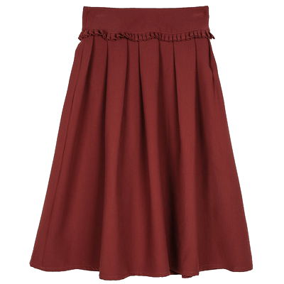 d-harry/迪哈利自然腰五分裙纯色短裙女a字裙半身裙dh81m95021d