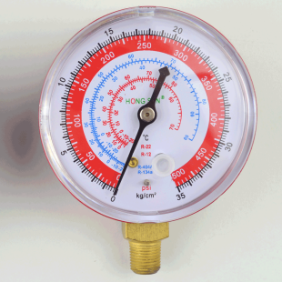 加氟表头Y70 Y80冷媒表雪种表汽车空调加氟压力表头制冷工具