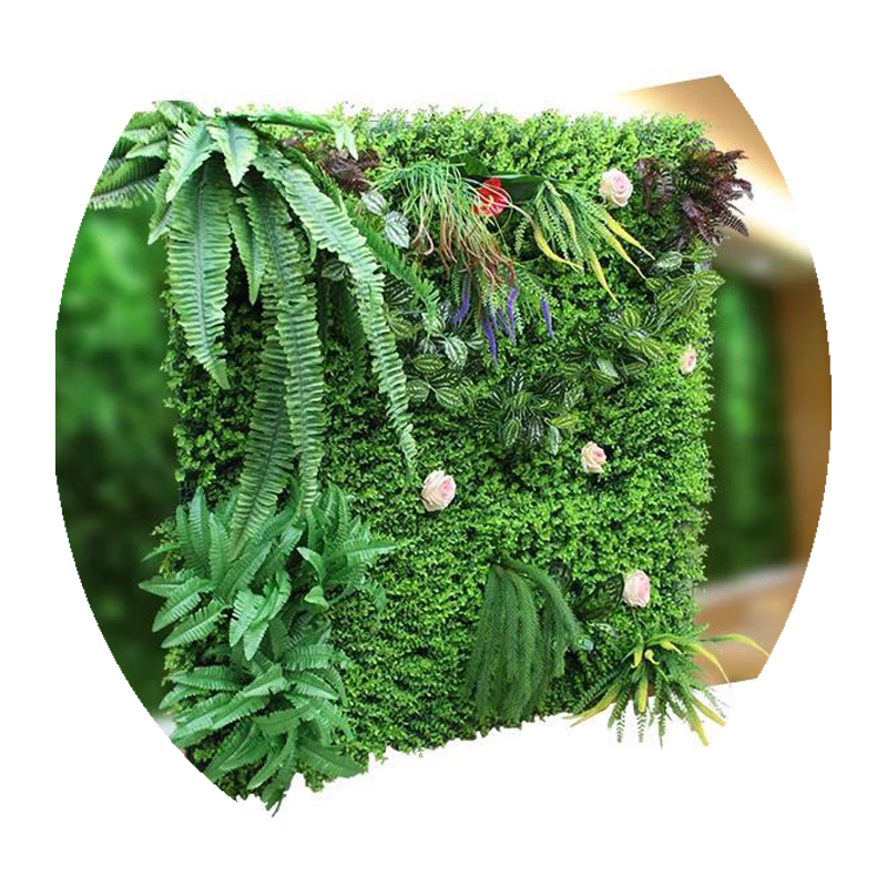 琪易绿植墙仿真植物墙装饰客厅室内外背景墙面绿色塑料假草坪阳台_不