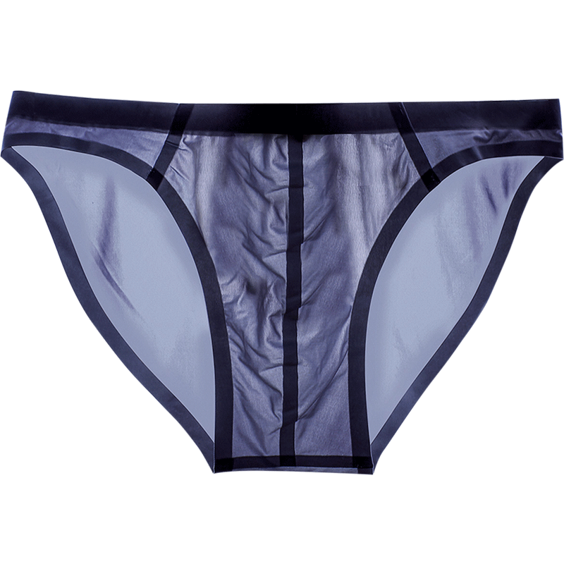 冰丝三角内裤男夏季薄款三角裤无痕一片式性感底裤半透明速干透气
